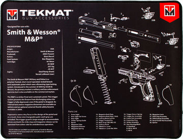 TekMat Ultra Premium Armorers Bench Mat 15"x20" S&W M&P Black