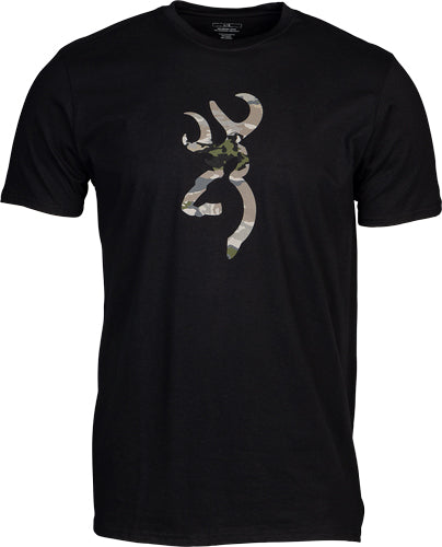 Browning Buckmark Camo Short Sleeve T-Shirt Black/Ovix X-Large
