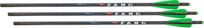 PSE Archery Fang 20" Carbon 300gr Crossbow Bolts - Half-Moon Nock - 3-Pack