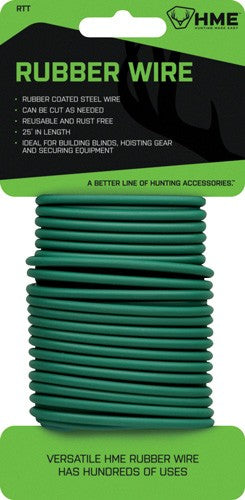 HME Products Rubber Twist Tie 25 ft Green Rubber-Coated Steel Wire