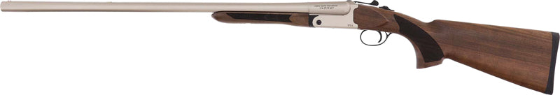 Pointer FT6 SXS 12 Gauge 28" 2-Rd 3" Break Open Side by Side Shotgun - Nickel Turkish Walnut