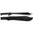 Schrade Decimate Sawback Machete 14.5" 3Cr13 SS Black Oxide Fixed Blade Knife - Black Rubber Handle