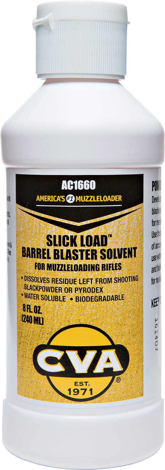 CVA Slick Load Barrel Blaster Black Powder Solvent - 8 oz Squeeze Bottle