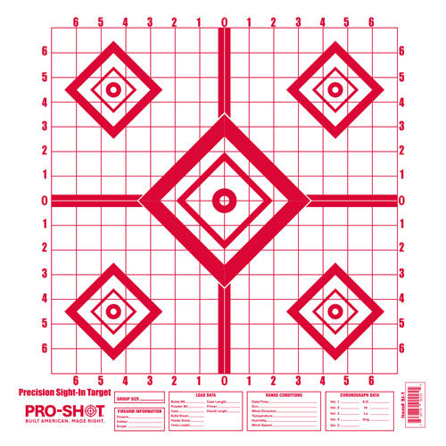 Pro-Shot Products Splatter Shot 16" Red Diamond Sight-In Target - 10 Pack