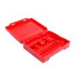 Lee Die Box Flat Style for 4-Die Set Red Plastic Storage