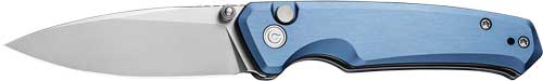 Civivi Knives Altus 2.97" Folding Plain Stonewash Nitro-V Blue Aluminum Button Lock