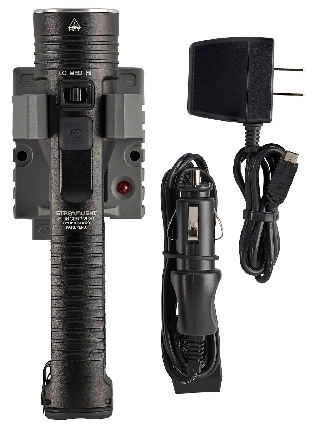 Streamlight Stinger 2020 2000 Lumen Rechargeable LED Flashlight Black w/120V AC/12V DC Charger