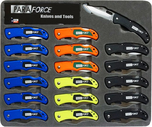 Accusharp ParaForce Lock Back Folding Knife Set - 18 Knives Per Display