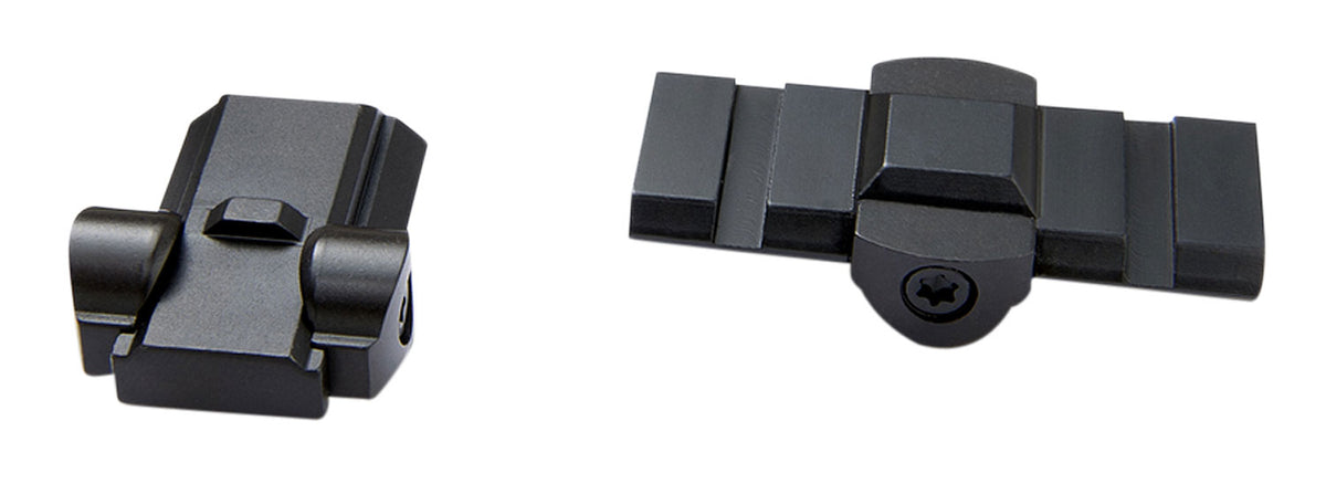 Burris Ruger-to-Weaver Base Adapter Gloss Black Steel 2-Piece - Fits R1, 77/22, 77ML, 77/44, M-14, Mini 30