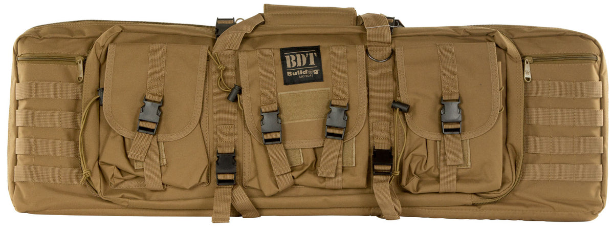Bulldog BDT Tactical 37" Single Rifle Case Tan - 3 Accessory Pockets