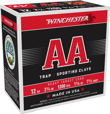 Winchester Ammunition AA 12 Gauge 2.75" 1-1/8 oz #7.5 Shot 1200 fps - 250 Rd Case
