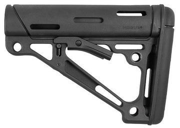 Hogue 15050 OverMolded Collapsible Buttstock Black Rubber for AR-15/M16/M4 - Commercial Tube
