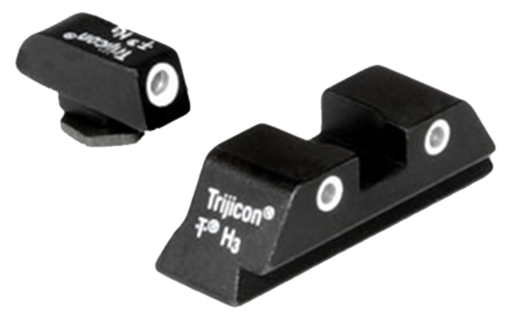 Trijicon 600227 Bright & Tough Night Sights  Green/Tritium White Outline Front Sight-Green/Tritium White Outline Rear Sight Glock 20/21 Large Frame