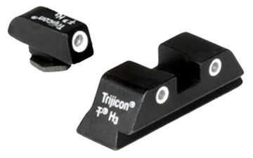 Trijicon 600227 Bright & Tough Night Sights  Green/Tritium White Outline Front Sight-Green/Tritium White Outline Rear Sight Glock 20/21 Large Frame