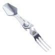 Outdoor Edge Chowlite Stainless Steel Folding Camp Utensil w/ Spoon, Fork & 3 Tools