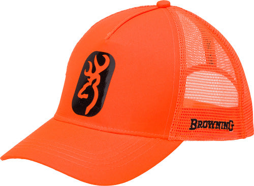 Browning Centerfire Blaze Orange Cap w/Buckmark Patch - Adjustable Snapback