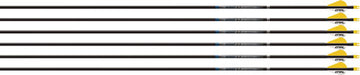 Easton Sonic 6.0 400 6mm Carbon Arrows 6-Pack w/ 2" Bully Vanes
