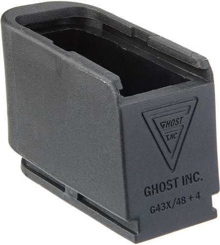 Ghost Inc MOAB Magazine Extension for Glock 43X/48 9mm Luger +4 Rd Black
