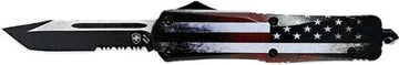 Templar Knife Large OTF Full US 3.5" Black Tanto Serrated Automatic Knife