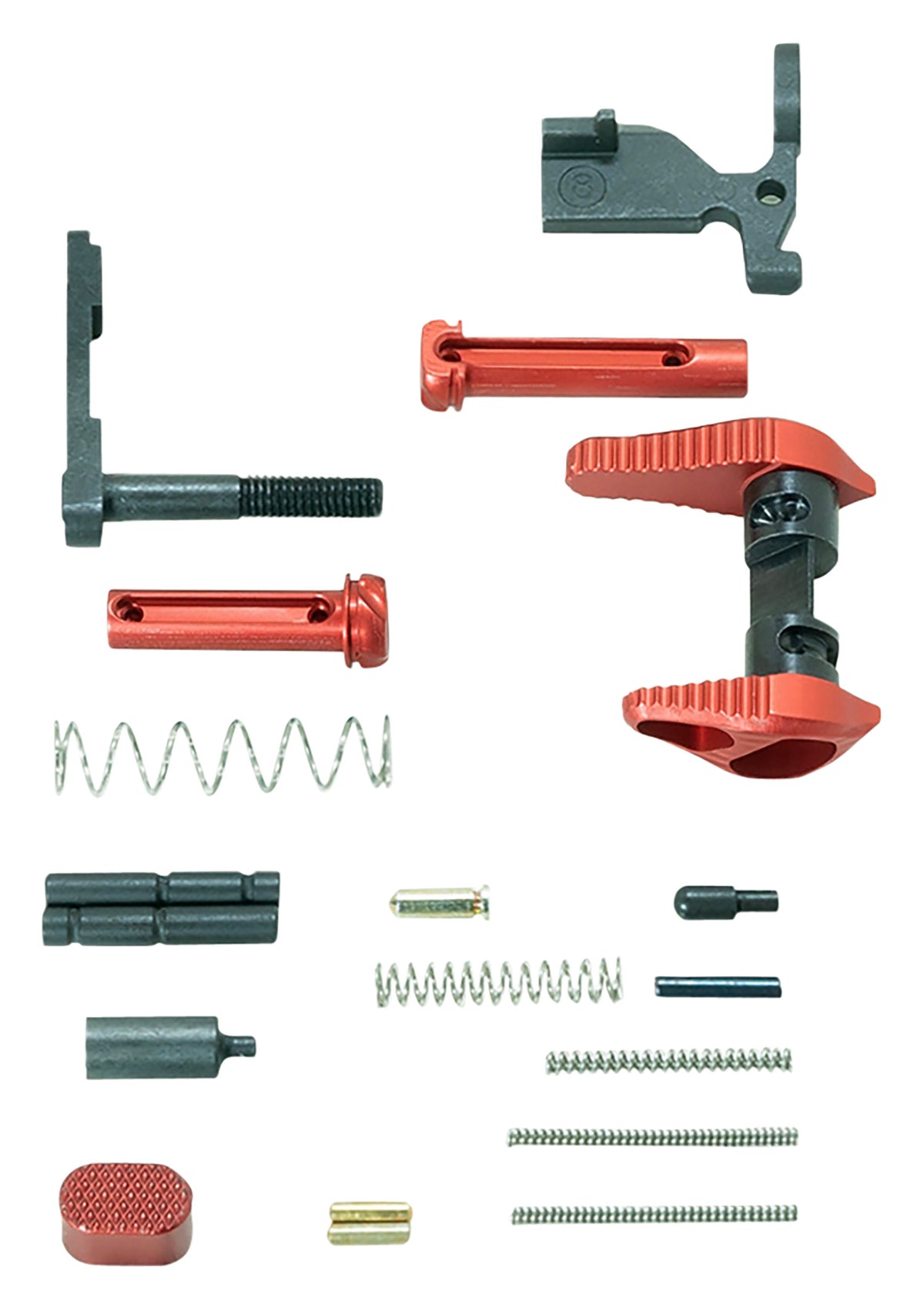 Timber Creek Outdoors AR-15 Lower Parts Kit Red Anodized Billet Aluminum
