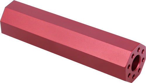 Guntec USA AR-15 Fake Suppressor 4.5" 1/2x28 Threads Red Anodized Aluminum