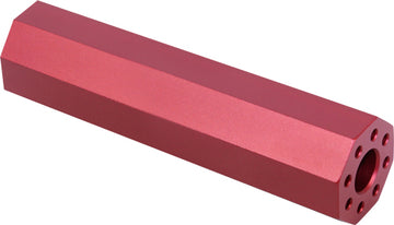 Guntec USA AR-15 Fake Suppressor 4.5" 1/2x28 Threads Red Anodized Aluminum