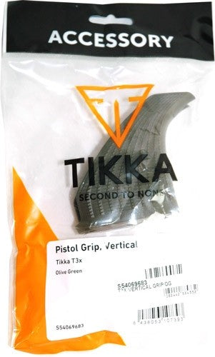 Tikka T3X Vertical Pistol Grip Adapter for Synthetic Stock - Straight - Olive Green