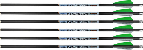Excalibur Crossbows V-Flight Pro 18" Carbon Crossbow Arrows 6-Pack - Fits Hybrid-X
