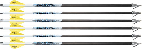 Excalibur Crossbows ProFlight 16.5" 250gr Carbon Crossbow Arrows - 6 Pack - Fits Micro