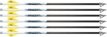 Excalibur Crossbows ProFlight 16.5" 250gr Carbon Crossbow Arrows - 6 Pack - Fits Micro
