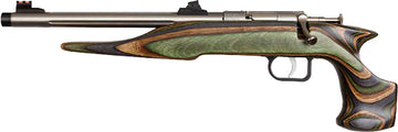Chipmunk 40105 Hunter 22 LR 10.5" Single-Shot Bolt Action Pistol - Threaded Stainless Barrel, Camo Laminate Stock