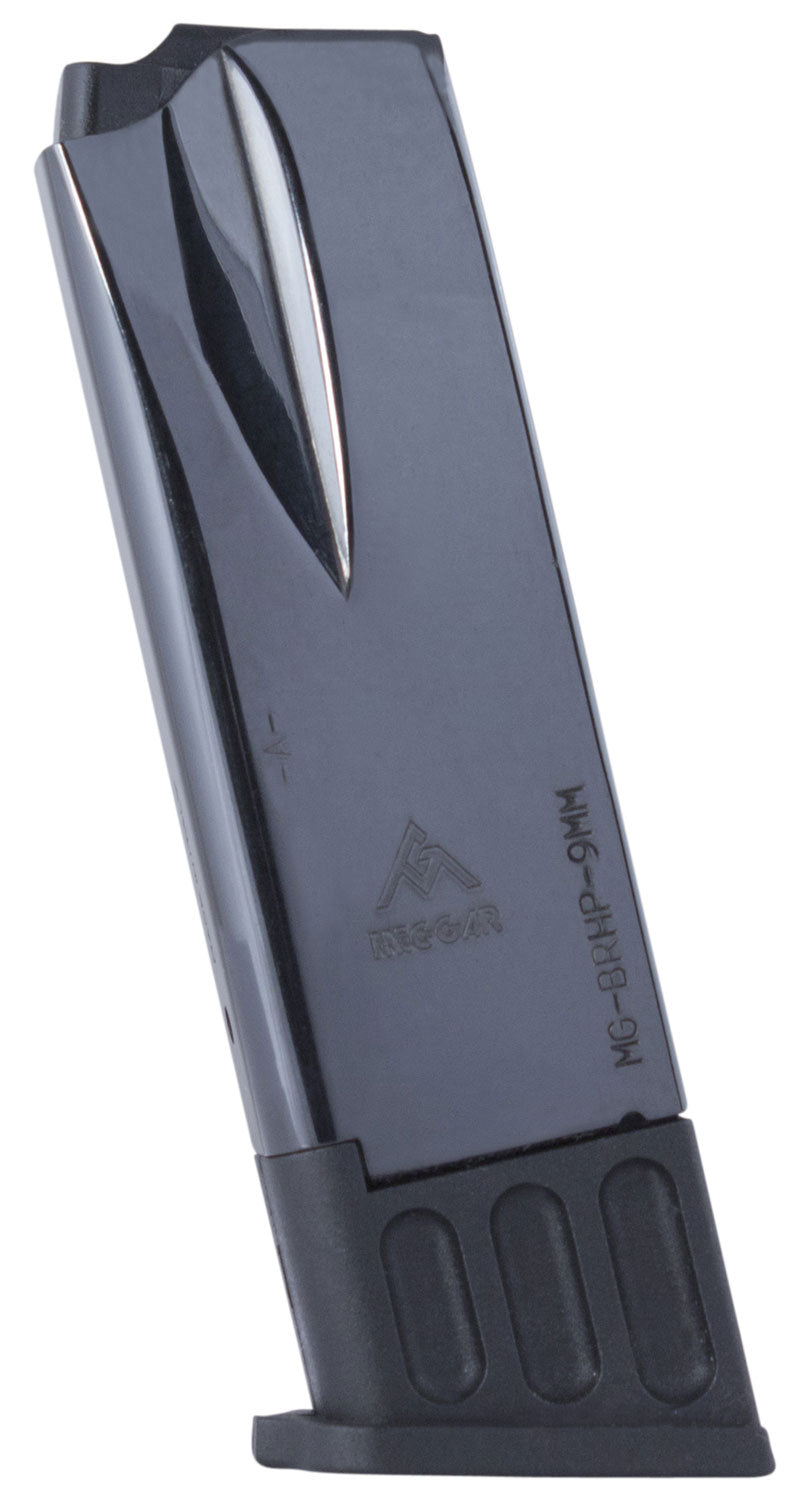 Mec-Gar Magazines Browning Hi-Power 9mm Luger 10-Rd Blued Flush Fit Pistol Magazine
