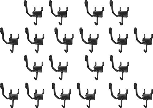 Gun Storage Solutions Slatwall/Pegboard Horizontal Gun Cradles 10-Pack - Vinyl Coated Black
