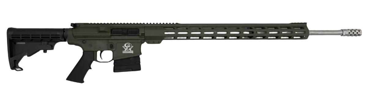 Great Lakes Firearms AR-10 243 Winchester 24" 5+1 Semi-Auto Rifle - OD Green
