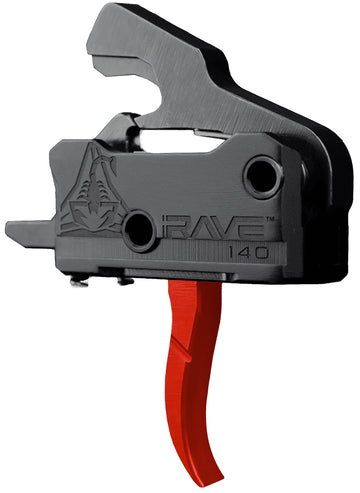 Rise Armament RAVE 140 SST 3.5 lb AR-15 Drop-In Trigger - Red w/ Anti-Walk Pins