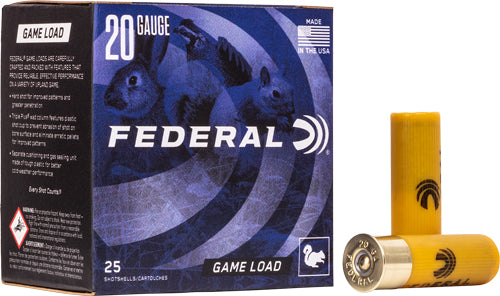 Federal Game Load 20 Gauge 2.75" 7/8 oz #6 Shot 1210 fps - 250 Rd Case