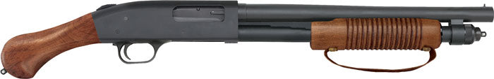 Mossberg 590 Nightstick 12 Gauge 3" 14.375" 5+1 Pump-Action Shotgun - Corncob Forend, Wood Pistol Grip