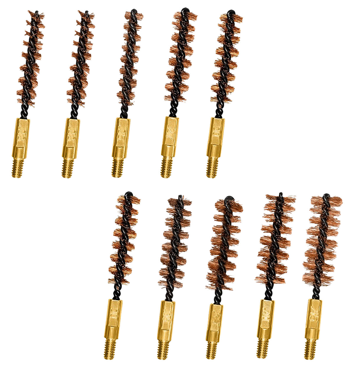 Otis Bronze Bore Brush Variety Pack .22-.45 Cal 10-Pack