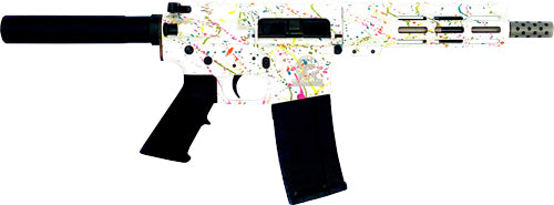 Great Lakes Firearms AR-15 Pistol 223 Wylde 7.5" 30+1 Semi-Auto - Splatter White