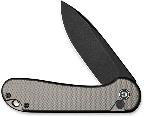 Civivi Knives Elementum II 2.96" Nitro-V Folding Pocket Knife - Diamond Pattern Gray Aluminum / Black Stonewash