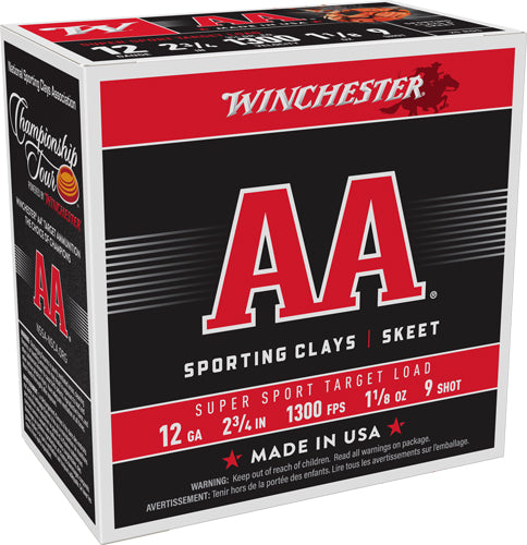 Winchester Ammunition AA 12 Gauge 2.75" 1-1/8 oz #9 Shot 1300 fps - 250 Rd Case