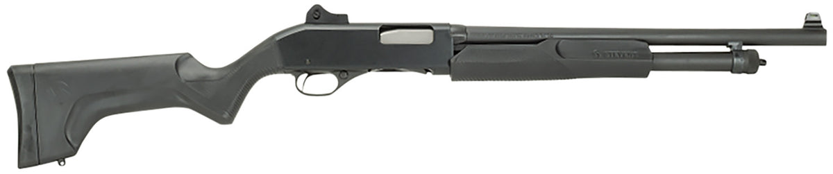 Stevens 320 Security 12 Gauge 3" 18.5" 5+1 Pump Shotgun - Ghost Ring Sights, Black Synthetic Stock