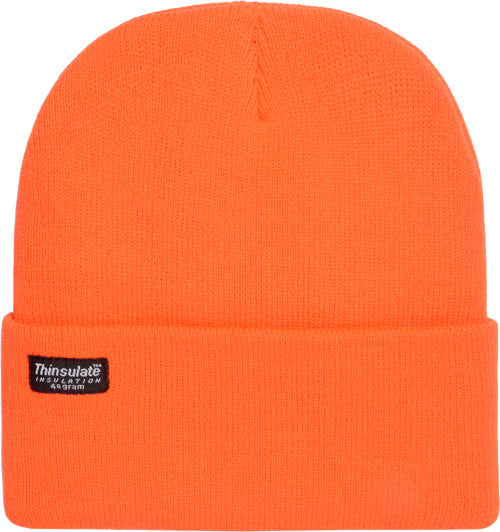 Hot Shot Basics 2-Ply Knit Cap Commander Blaze Insulated - Blaze Orange