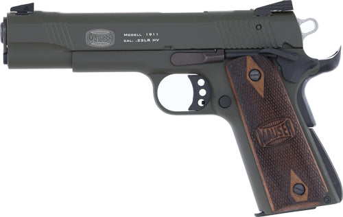Blue Line Global Mauser 1911 22 LR 5" 10+1 Semi-Auto Pistol - OD Green - Threaded Barrel