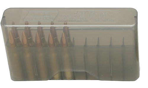 MTM Case-Gard J-20-M Slip-Top Medium Rifle Ammo Box 20-Rd Clear Smoke