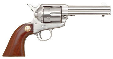 Cimarron P-Model 45 LC 4.75" 6-Shot SAO Revolver - Stainless Walnut