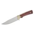 Uncle Henry Next Gen Staglon 5.25" Fixed Blade Clip Point Satin Stainless Steel Knife w/ Leather Sheath
