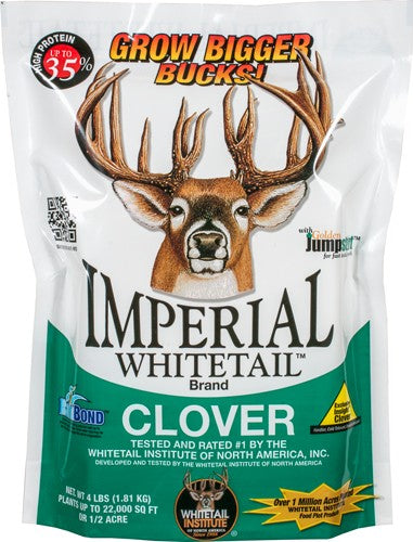 Whitetail Institute Imperial Clover 4 lb 1/2 Acre Spring/Fall Food Plot Seed
