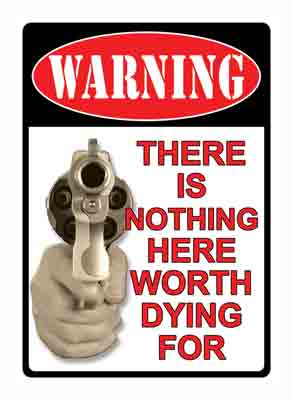 Rivers Edge 16" "There's Nothing Here" Tin Sign