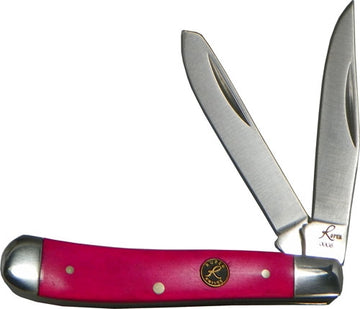 American Buffalo Knife & Tool Roper Series Pink Sky Peanut 2.25" Stainless Steel 2-Blade Folding Knife